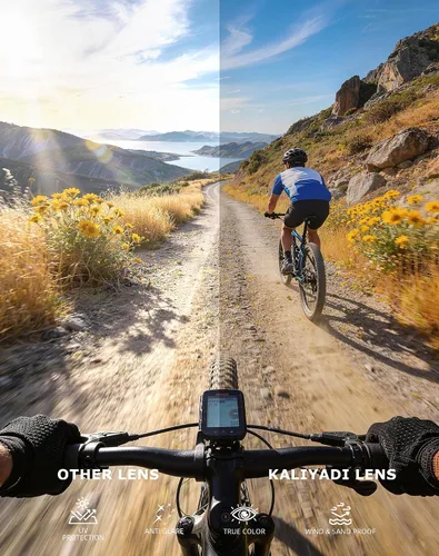 Vista 6 de KALIYADI Gafas de sol para hombre, gafas de sol con UV400 para correr, ciclismo, golf, pesca