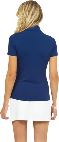 Vista 8 de IBKUL Athleisure Wear Sun Protective UPF 50+ Icefil Cooling Short Sleeve Mock Neck Top - 87000