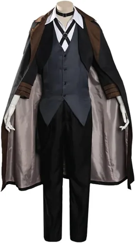 Vista 3 de Nakahara - Disfraz de cosplay de Chuuya, Dazai Osamu, cosplay, uniforme de Halloween para hombre