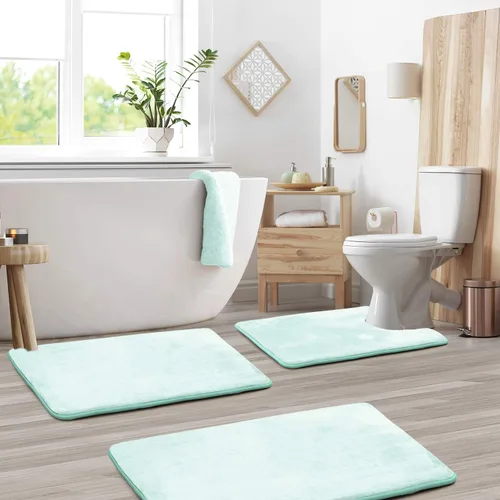 Vista 108 de Clara Clark Alfombra de Baño 24" x 17" - Alfombras de Baño, Tapete de Baño de Espuma Viscoelástica, Afelpado, Acogedor, Ultra Suave, Antideslizante