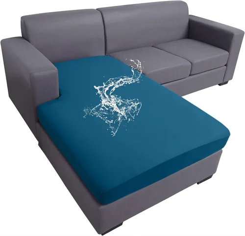 Vista 19 de hyha Fundas de cojín impermeables para sofá, funda elástica para asiento de sofá para perro, lavable, antideslizante, impermeable, fundas de cojín