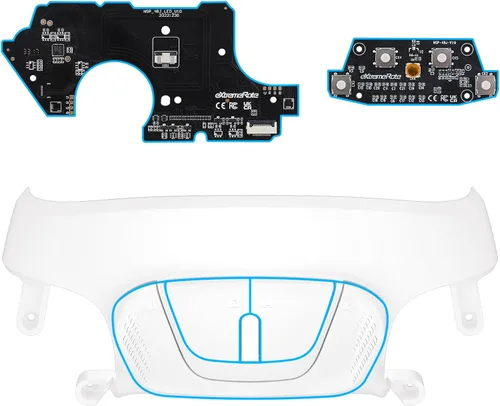 Vista 21 de eXtremeRate Back Buttons Attachment for Nintendo Switch Pro Controller, Clear Black Back Paddles Programable RISE4 Remap Kit for Switch Pro