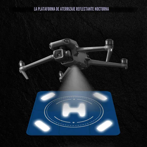 Vista 7 de FPVtosky Almohadilla de aterrizaje de dron reflectante nocturna, almohadilla de aterrizaje impermeable de doble cara de plegado rápido