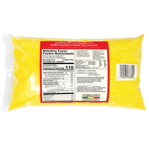 Vista 2 de Gonsalves Harina de maíz amarillo (Farinha de Milho Grossa) Bolsa de 2 lb