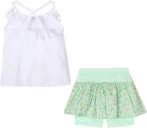 Vista 34 de LittleSpring Conjunto de verano para niñas con camiseta sin mangas y pantalones cortos florales