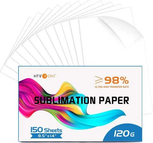Vista 8 de HTVRONT - Papel de sublimación de 8.5 x 11 pulgadas - 150 hojas de papel de sublimación compatibles con la impresora de inyección de tinta de 120 gsm