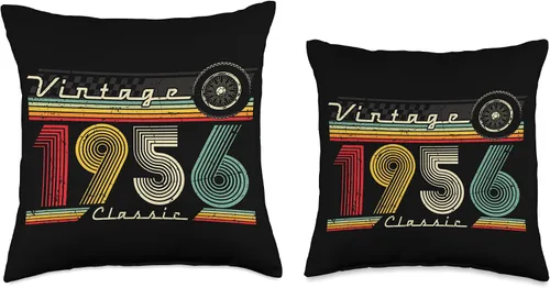 Vista 3 de 1956 vintage birthday retro Limited Edition men woman gift Throw Pillow