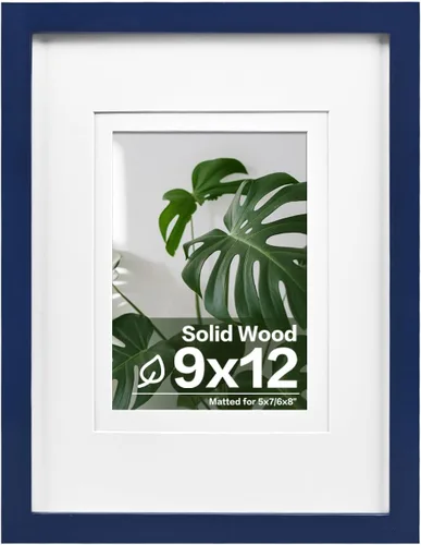 Vista 212 de Egofine - Portarretratos de 4 x 6 pulgadas, de madera maciza con plexiglás, para fotos de 3.5 x 5 con paspartú o de 4 x 6 sin paspartú, para colocar