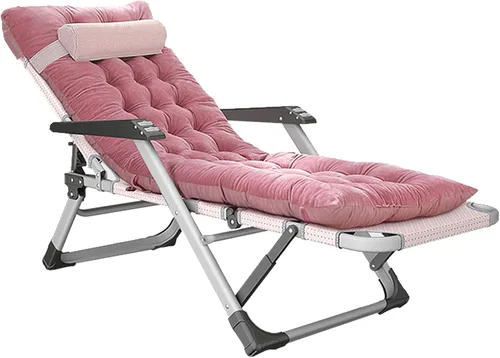 Vista 8 de 52cm Wide Reclining Chair Patio Adjustable Lounge Chair with Massage Armrest & Cotton Pad - Ferroalloy,Grape Purple