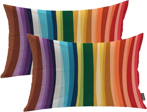 Vista 12 de Shrahala Juego de 2 fundas de almohada decorativas de granja rústica, paquete de 2, fundas de almohada de estilo rústico con textura de cesta tejida