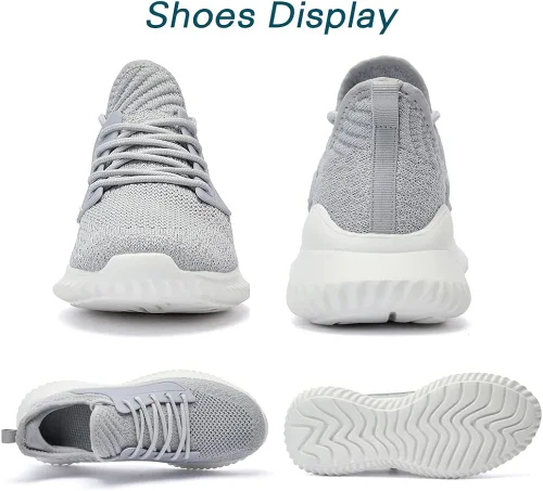 Vista 5 de Akk - Zapatos deportivos para caminar para mujer tenis casuales sin cordones con espuma viscoelástica para el trabajo interiores exteriores gimnasio
