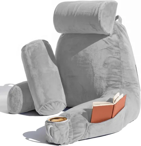 Vista 47 de Nestl Almohada de lectura para niños y adolescentes con espuma viscoelástica triturada, almohadas de respaldo para leer, ver y jugar, uso