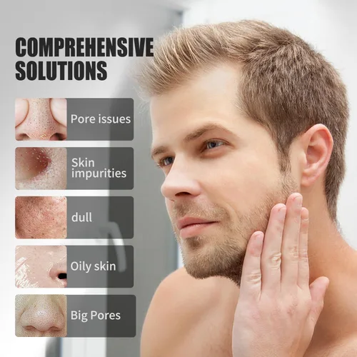 Vista 3 de JVR Máscara removedor de puntos negros y crema hidratante facial para hombres, crema antienvejecimiento para hombres, máscara negra de carbón