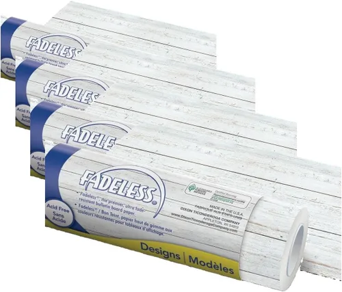 Vista 20 de Fadeless Papel para Tablón de Anuncios, Papel Resistente a la Decoloración para Decoración de Aula, 48" x 50', Azure, 1 Rollo