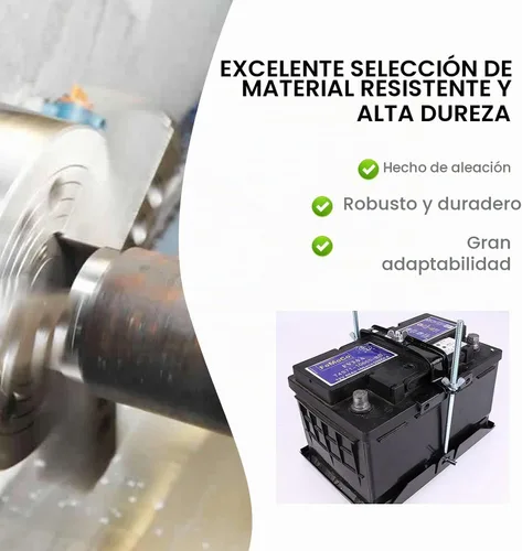 Vista 6 de Kit de bandeja de sujeción de batería UOIENRT, soporte de batería de almacenamiento con abrazadera ajustable de acero resistente a la corrosión