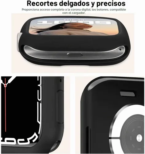 Vista 5 de BOTOMALL - Funda protectora para reloj 38mm 42mm 40mm 44mm (1.5 pulgadas, 1.65 pulgadas, 1.5 pulgadas, 1.73 pulgadas), poliuretano termoplástico