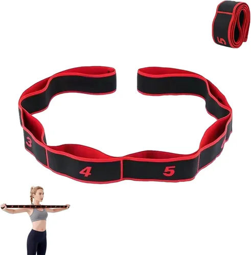 Vista 8 de Fitness Resistance Band for Stretching and Yoga, 8-Section Elastic Training Bands with Handles, Numbered Resistance Bands, Fashionable Puller