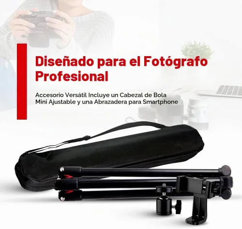 Vista 6 de Vidpro ST-90 VentureMaxx - Soporte ajustable profesional de 90 pulgadas, trípode ligero compatible con cámaras, videocámaras, teléfonos