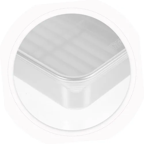 Vista 6 de YARNOW Refrigerador de acero inoxidable con estante de malla de 9.44 x 7.28 x 2.28 pulgadas, recipiente de almacenamiento de alimentos para una
