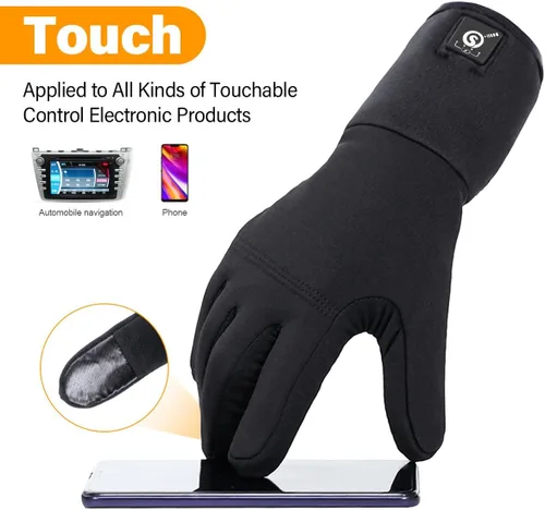Vista 4 de DAY WOLF Heated Glove Liners Electric Gloves for Men Women Rechargeable Battery Hand Warmer for Winter Sports Snow Biking Riding Cycling Hunting