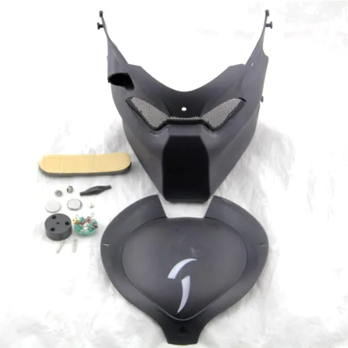 Vista 2 de Máscara de cosplay de Predator de resina para juego, película, Halloween, accesorios de disfraz para fiesta Negro