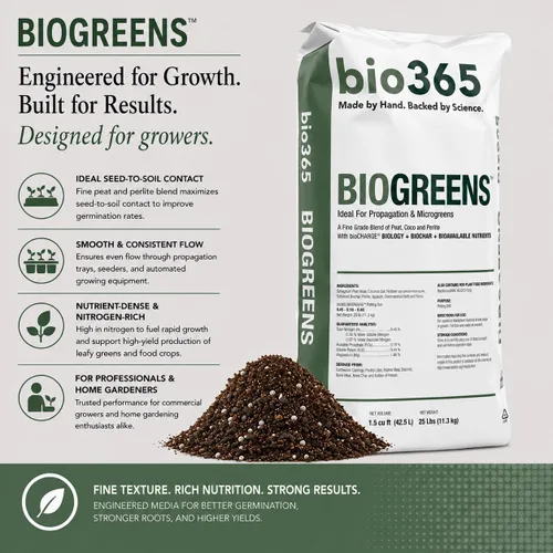 Vista 3 de BIOGREENS Microgreens Medios de cultivo, 1.5 pies cúbicos Microgreens ricos en nutrientes se mezclan con turba fina, coco, perlita, biocarbón