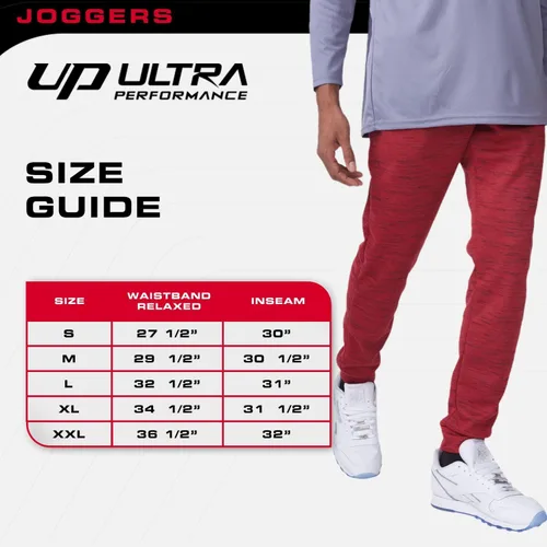 Vista 7 de Ultra Performance 3 Pack Mens Joggers Mens Athletic Sweatpants with Pockets for Men, Small - 5X