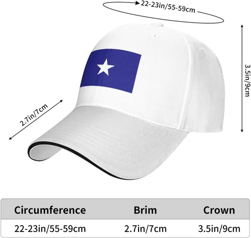 Vista 6 de QIZYOQA Bonnie Blue Flag Baseball Cap for Men Women Adjustable Funny Dad Hat