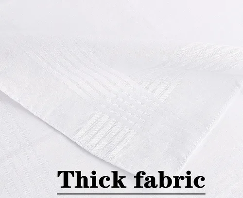 Vista 3 de Scotamalone Pañuelos para hombre 100% algodón suave blanco Hankie Hankerchieves