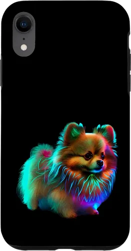Vista 24 de Funda para iPhone 16 con diseño de raza de cachorro de Pomerania para mujeres o niñas