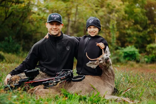 Vista 8 de Blocker Outdoors Drencher - Chaqueta de caza con capucha y cremallera completa, transpirable, impermeable, con capucha y cremallera completa