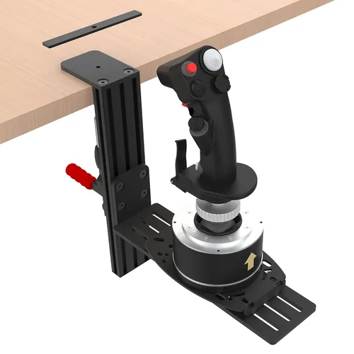Vista 5 de Easyget 2 Set Joystick Desk Mount, Hotas Mount for Flight Sim Joystick, Throttle & Hotas Systems for Thrustmaster Hotas Warthog T16000M FCST-Flight