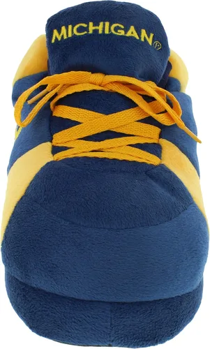 Vista 2 de Comfy Feet Everything Comfy CFNCAA01 - Pantuflas de deporte originales de Michigan Wolverines, talla XL, talla 10.5-12.5 de mujer 9.5-11.5