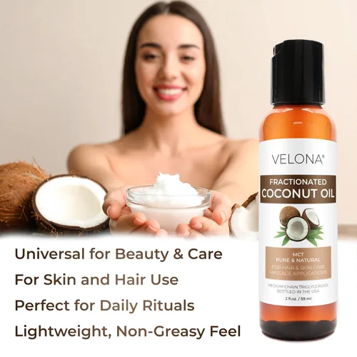 Vista 5 de velona Aceite de coco MCT - 2 fl oz, fraccionado, 100% puro natural
