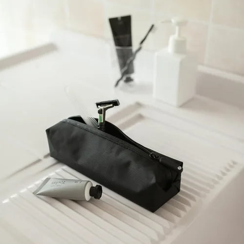 Vista 8 de Comfyable Neceser pequeño para hombres, mini bolsa delgada para cepillos de dientes, bolsa de kit Dopp