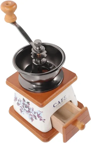 Vista 6 de KICHOUSE Elegante máquina de café manual molinillo de cerámica molinillo de grano de café Mini molinillo de pimienta que ahorra espacio para cocina