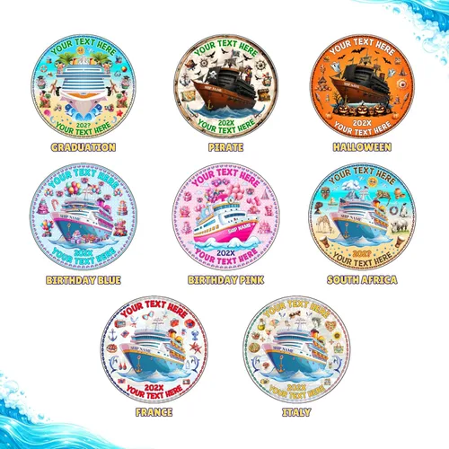 Vista 5 de Imán grande personalizado para puerta de crucero, texto personalizado, nombre, año, viaje, crucero, impermeable, magnético para cabaña