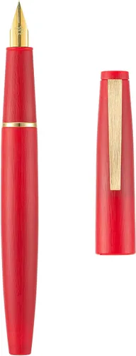 Vista 11 de Jinhao 80 pluma estilográfica de fibra de carbono cepillada negra con convertidor de tinta, 2 unidades, punta de 0.012 in