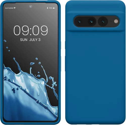 Vista 63 de kwmobile Funda compatible con Google Pixel 7 Pro - Funda de silicona TPU con acabado suave - Piedra antigua