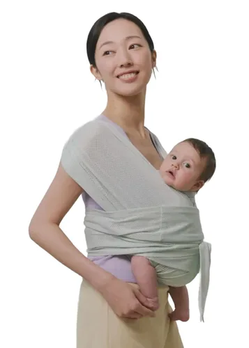 Vista 15 de Konny Portabebés Flex AirMesh con Soporte para la Cabeza - Ajustable, Fácil de Usar, Fular Portabebés Transpirable de Manos Libres, Perfecto