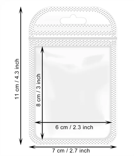 Vista 3 de Mini Skater Bolsas de plástico pequeñas para joyas, bolsas autoadhesivas transparentes de 2 x 4 pulgadas, resellables, con cierre de cremallera