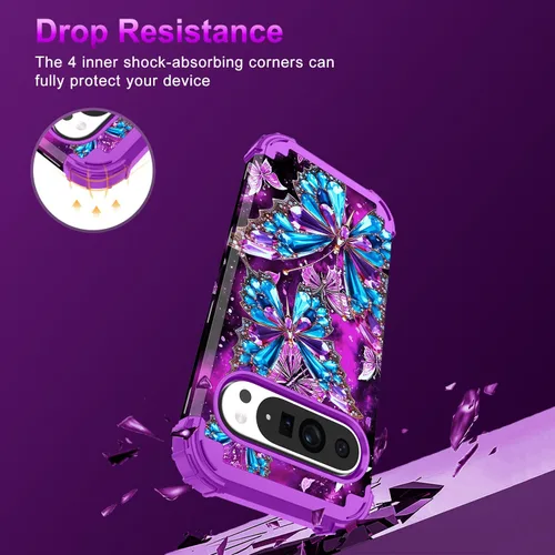 Vista 6 de Rancase Funda para Google Pixel 10 Pro XL 2025, brilla en la oscuridad de tres capas [protección de grado militar] resistente a prueba de golpes