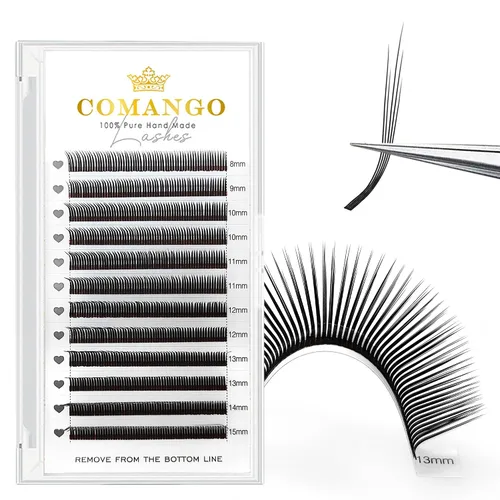 Vista 11 de CoMango Spikes - Extensiones de pestañas Flora 5D, color negro mate