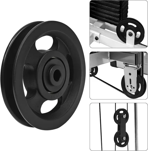 Vista 5 de Universal Bearing Pulley Wheel for Cable Machine Gym Equipment Part Garage Door