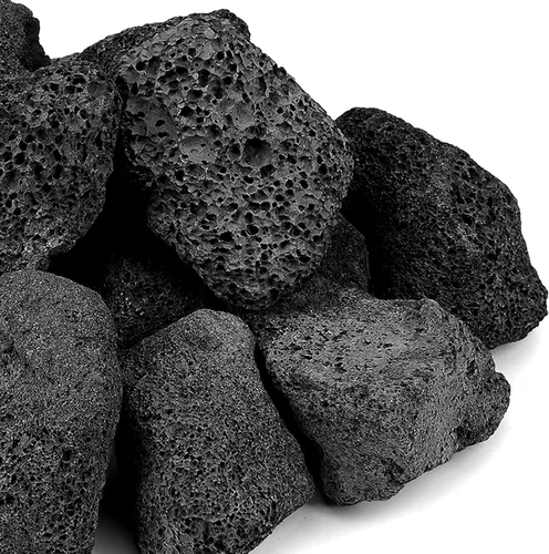 Vista 9 de Onlyfire Roca de lava negra de 10 libras para hoguera/chimenea/parrilla de Negro