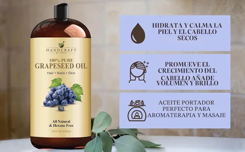 Vista 5 de Handcraft Blends Aceite de semilla de uva - 28 Fl Oz