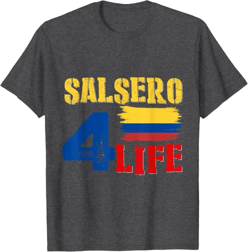 Vista 20 de Salsa Colombiana Gift - Camiseta de música con bandera colombiana Negro