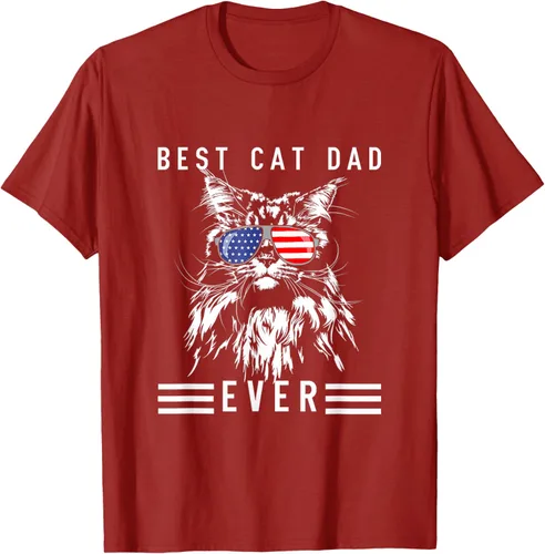 Vista 40 de Funny Maine Coon Cat Best Cat Dad Ever Funny Cat Maine Coon Camiseta, Negro, S