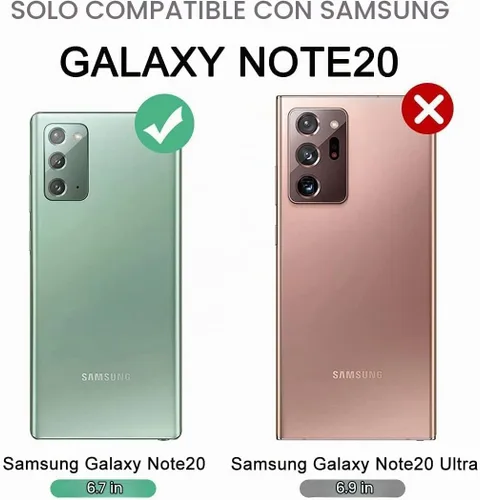 Vista 2 de Dexnor Funda para Samsung Galaxy Note 20 5G, [Protector de pantalla integrado y soporte] Protección de grado militar resistente a prueba de golpes