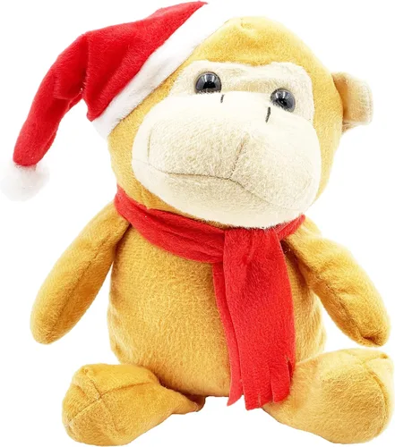 Vista 5 de The Dreidel Company Oso de Navidad de Santa con Bota, Oso de Peluche con Barriga, Oso de 9.5 Pulgadas de Peluche Relleno, Juguetes Super Suaves